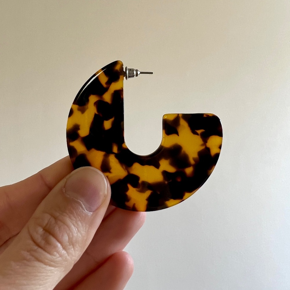 Free People Leopard Resin Earring